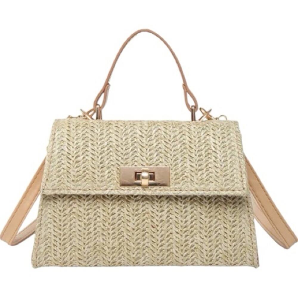 Woven Straw Crossbody Bag and Top Hand Purse - Picture 1 of 11
